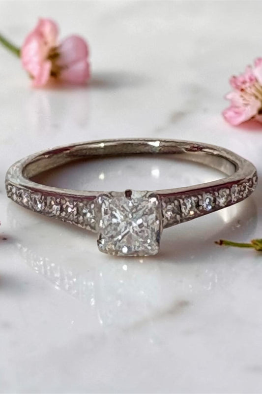Princess Cut Diamond 18ct White Gold Ring