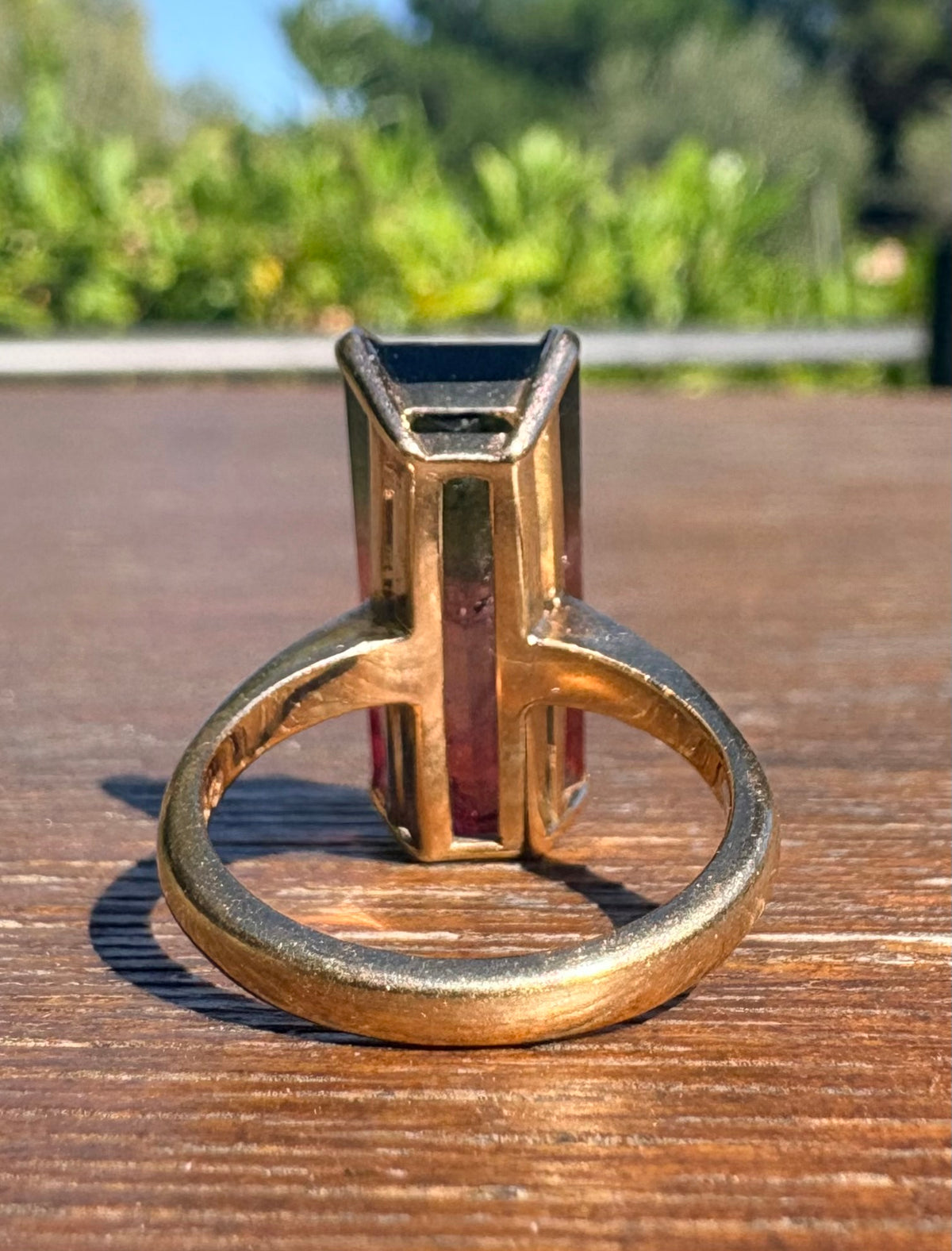 9.97ct Watermelon Tourmaline Statement Ring in 9ct Gold