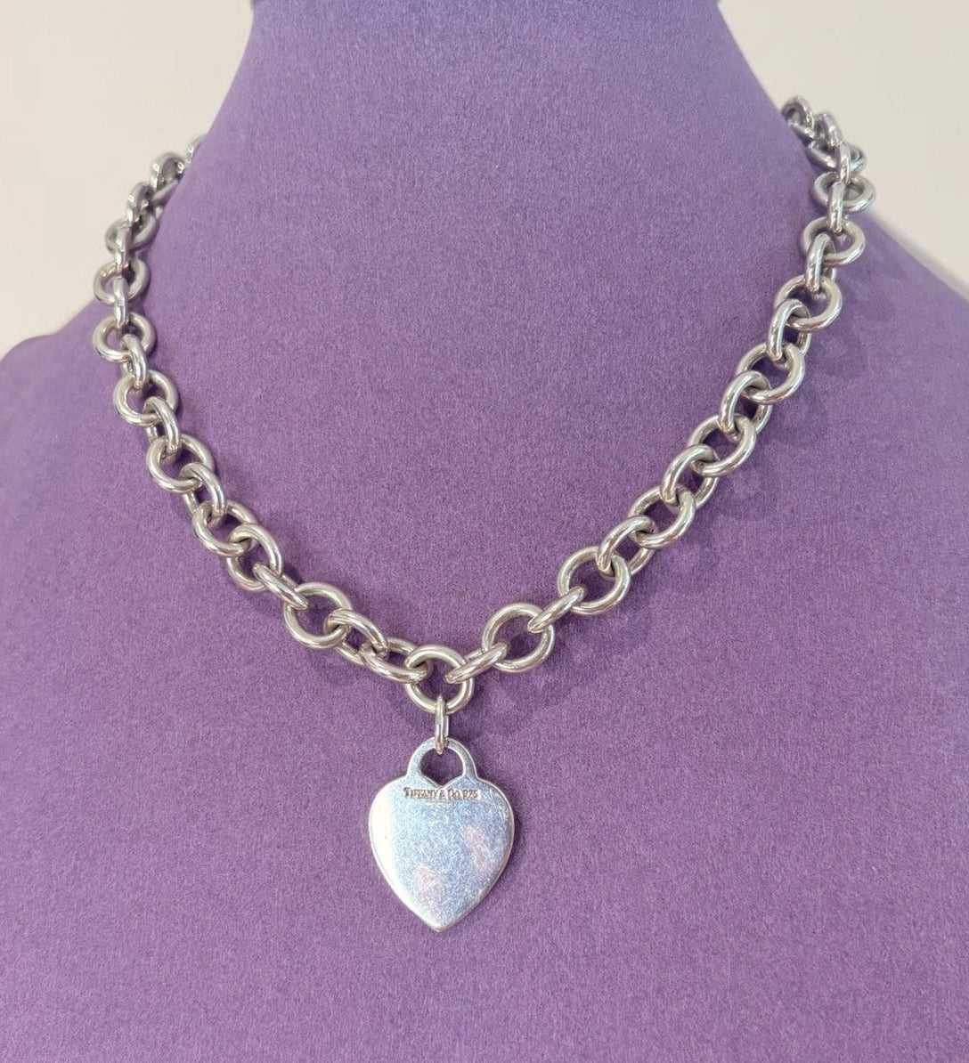 Tiffany & Co.Sterling Silver Heart Tag Necklace