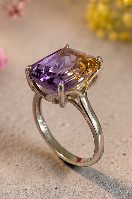 9ct Gold Ametrine Statement Ring